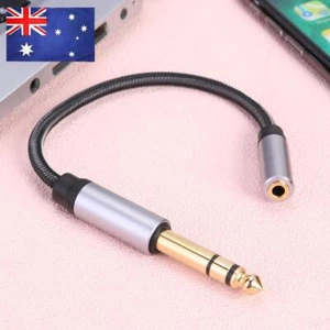 0.2m 6.35mm Male to 3.5mm Female Cable Stereo Headphone Audio Aux Adapter Cable - Afbeelding 1 van 8