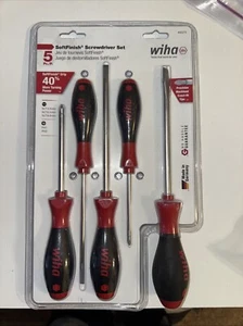 Wiha SoftFinish Flathead & Phillips Screwdriver Set 5 Piece 30273 - Picture 1 of 7