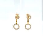New Fine Quality 18Ct Yellow Gold Drops & Studs Set With 0.68Ct Of Diamonds