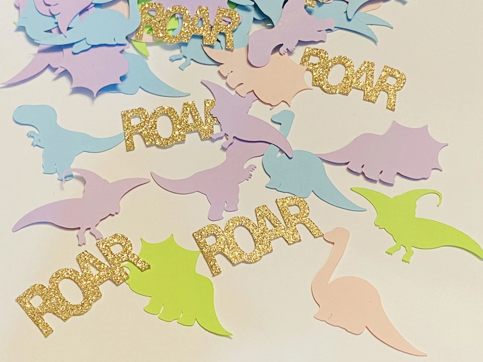 Confeti de dinosaurio, decoración de dinosaurios, baby shower de dinosaurios, confeti de dinosaurios Foto 1 de 1