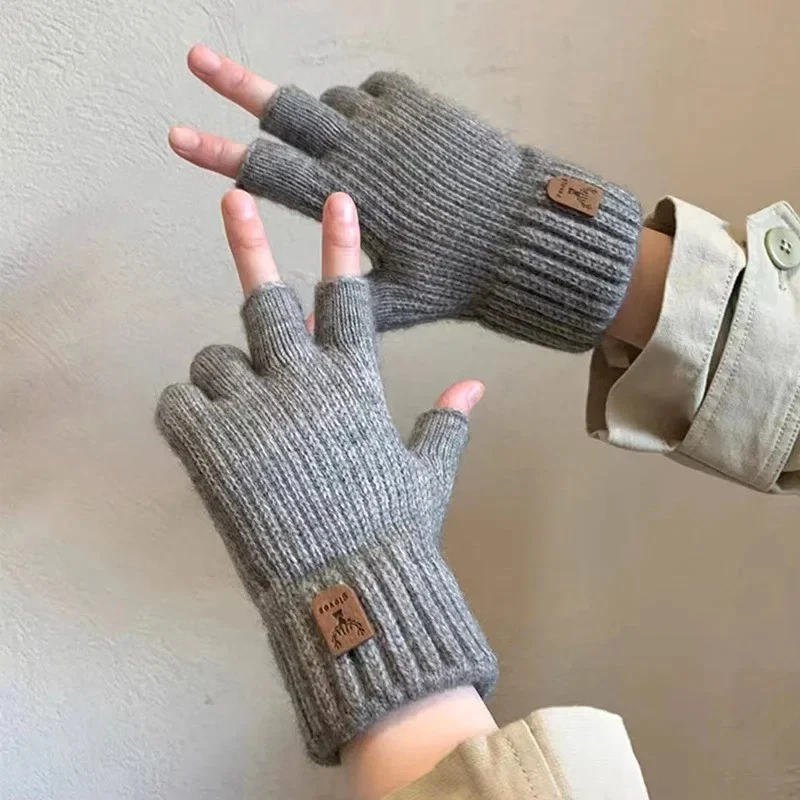 Guantes forrados de lana/nylon sin dedos genuinos GI EE. UU. Guantes tácticos militares del ejército Foto 1 de 4