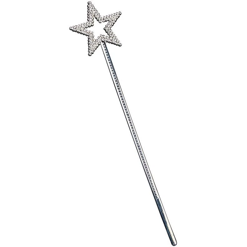 Wicked Costumes Silver Fairy Wand 35cm - Image 1 of 1