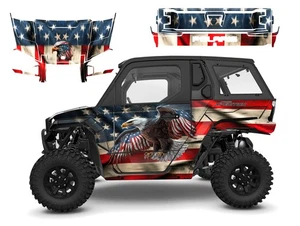 Polaris XPEDITION 2 doors graphics decal kit 24 mil Flag Soaring Eagle 7501 - Picture 1 of 4