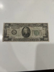 1934 San Francisco 20 $ Banknote - Bild 1 von 2