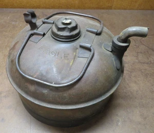 Vintage Eagle 2 1/2 Gallonen Metall Benzinkanister mit Düse - Bild 1 von 5