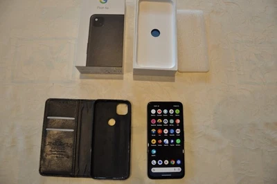 Google Pixel 4A 128GB Dual SIM schwarz, guter Zustand in OVP - Bild 1 von 4