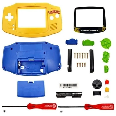 PROJECTCHASE Housing for Nintendo GBA Game Boy Advance Shell Screen Pokemon Yellow Pikachu