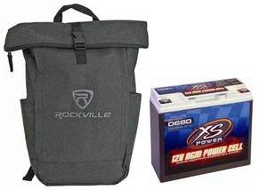 XS Power D680 1000 Amp AGM Power Cell Car Audio Battery + Hardware + Backpack - Picture 1 of 6