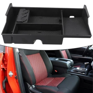 For Toyota For Tundra For Sequoia Console Storage Box Wear Resistant Black - Picture 1 of 24