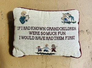 Needlepoint Pillow For Grandmother Vintage  - Picture 1 of 2