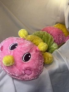 Dan Dee Plüsch Raupe 30 Zoll großes Stofftier Kissen rosa grün gelb - Bild 1 von 8