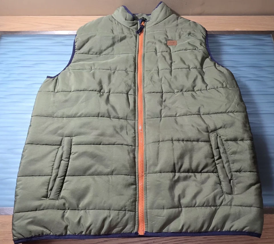 Chaleco Original Impermeable Vintage Verde Talla XL Hombre Puffer Foto 1 de 4