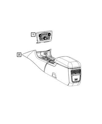 Genuine Mopar Vehicle Feature Controls Center Stack 68293616AC - Image 1 of 4