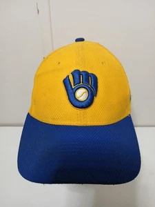 Gorra ajustada Milwaukee Brewers New Era 39Thirty para niños jóvenes - Imagen 1 de 8