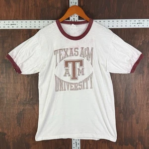 Texas A&M Aggies Ringer Shirt NCAA University Vintage 70s Adult XL RAH Brand - Picture 1 of 9