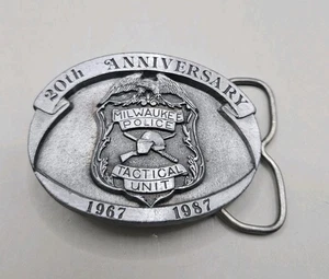 Hebilla de cinturón unidad táctica de policía de Milwaukee 20 aniversario #ed 8 de 500 hecho - Imagen 1 de 4