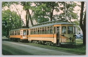 Postcard Rail Cars South Bend Indiana - Picture 1 of 2