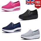 Women Wedge Sneaker Toning Shoes Casual Mesh Fitness Trainers Slip On Sport Size