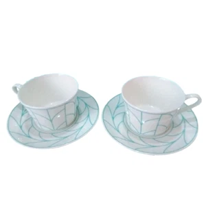 Tiffany & Co. Wheat Leaf Cup & Saucer Coffee Tea Set 2 Pieces Pair - Picture 1 of 9