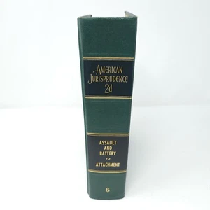 American Jurisprudence 2d State and Federal Vol 6 ASSAULT AND BATTERY 1963 W Sup - Picture 1 of 8