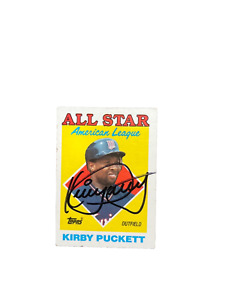 1988 Topps All Star #391 Kirby Puckett Signed Card Twins