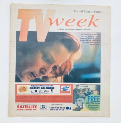 TV Week Magazine April 8 2001 Gillian Anderson in The X-Files No Label - Image 1 of 3