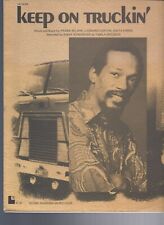 piano sheet music 1973 "Keep On Truckin' recorded by Eddie Kedricks, no markings