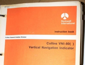 Rockwell Collins VNI-80 Vertical NAV Indicator instruction repair Manual 523-077 - Picture 1 of 2