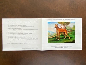 Karte 1. Tag MONACO Briefmarke 1972 HUNDEAUSSTELLUNG Hund Dog DEUTSCHE DOGGE - Bild 1 von 1