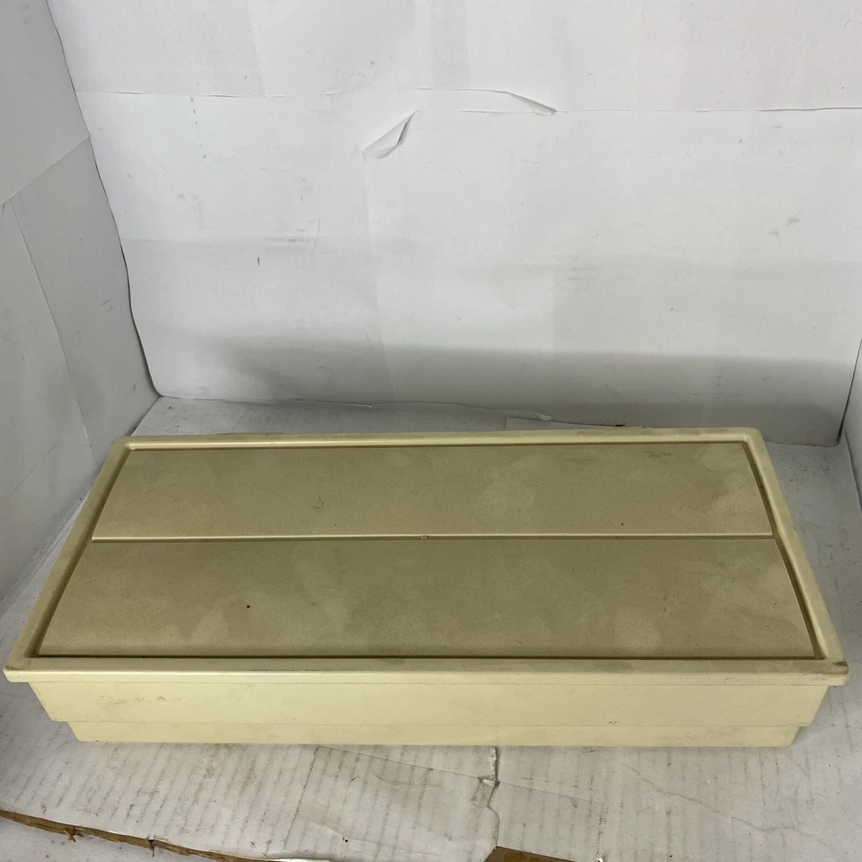 Vintage Tupperware #1572 Wax Paper Foil Wall Dispenser Holder Almond - Image 1 of 4