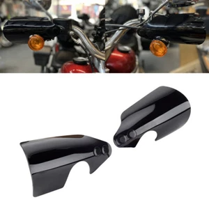 Pair Black Handguard Shield Deflector For Harley Breakout FXBR Fat Bob 114 FXFBS - Picture 1 of 9