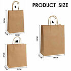 50 x Bulk Kraft Paper Bags Gift Shopping Carry Craft Brown Bag with Handles AU