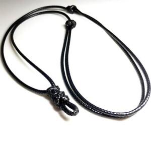 Necklace Black Leather Cord Lucky Adjustable Rope Chain Choker For DIY Pendant
