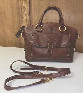 Dooney & Bourke Blown Leather Satchel W Shoulder Strap - Picture 1 of 24