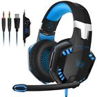 3.5mm Gaming Headset Mic LED Headphones Stereo Bass Surround For PC Xbox One PS4