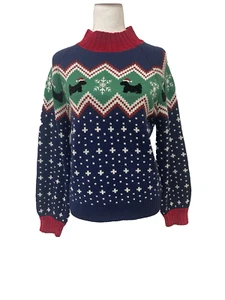 Maglione natalizio donna Scottie Dog Holiday taglia SMALL gioiello - Foto 1 di 5