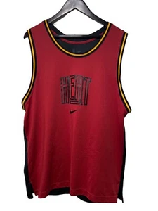 Nike Miami Heat Courtside Jersey Tank Top Dri Fit Mens Size XL DR9379 608 Red - Picture 1 of 8