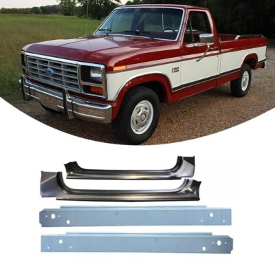 Inner And Outer Rocker Panels for 1980-97 Ford Pickup 4PC Set - Imagem 1 de 4