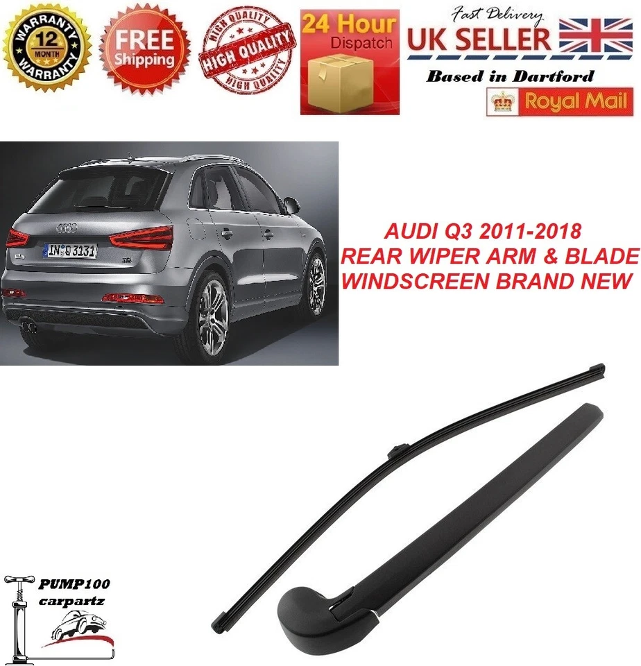 REAR WIPER  FOR AUDI Q3 2011-2018 SUV  ARM & BLADE WINDSCREEN 400MM - Image 1 of 3