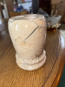 Creative Home Natural Beige Marble Toothbrush / Makeup Brush Holder - Picture 1 of 4