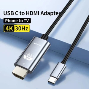 2M USB C Type C to HDMI 4K USB Cable Adapter For Macbook iPhone 15 Samsung S24 - Picture 1 of 10