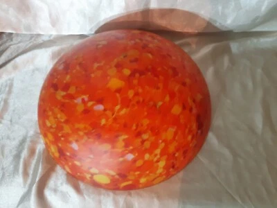 Ancien lustre, suspension vasque 3 Trous en verre de Clichy. Époque Art Déco - Photo 1/4