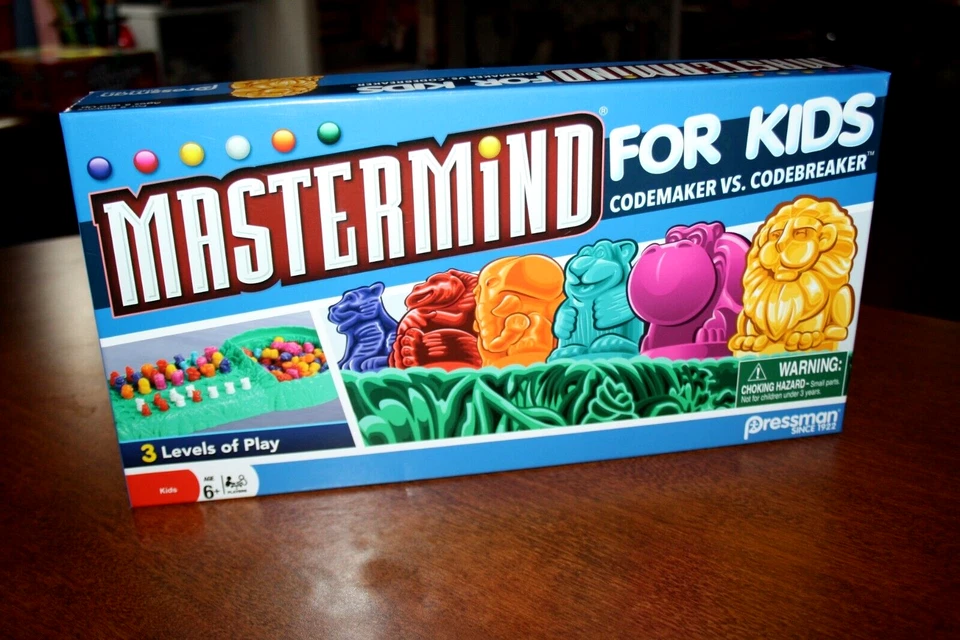 Mastermind for Kids Game - Codemaker vs. Codebreaker -3 Levels of Play -Pressman - Image 1 of 4