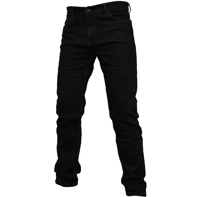 Jeans Uomo Nero Da Lavoro Elasticizzato Regular Pantaloni Neri Classici 46 / 64