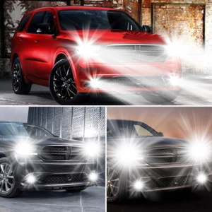 Faros LED blancos + faros antiniebla para Dodge Durango 2014 2015 - 4 piezas 6000K - Imagen 1 de 11