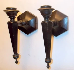 Par de apliques vintage de MADERA PARA COLGAR VELAS de pared - Imagen 1 de 9
