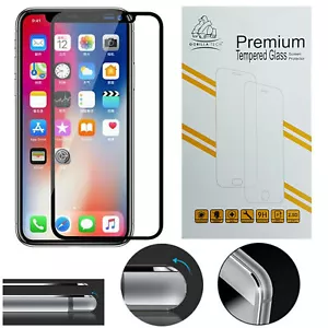 Gorilla Tempered Glass Full Screen Protector for iPhone 11 Pro Max 10 8 7 Plus 6 - Picture 1 of 60