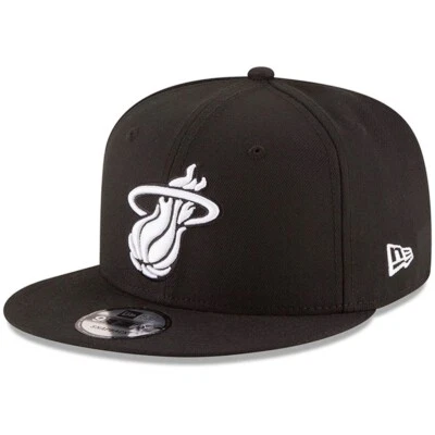 Gorra ajustable New Era Miami Heat blanca y negra 9FIFTY Snapback envío gratuito Foto 1 de 4