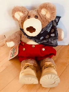 1985 Furskins Boone Bear voll bekleidet mit Schuhen von Xavier Roberts - Bild 1 von 4