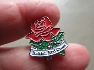 DE COLECCIÓN BROCHE INSIGNIA SOLAPA CRUZ ROJA BRITÁNICA ESMALTE TONO PLATA ROJO ESMALTE UK - Imagen 1 de 2